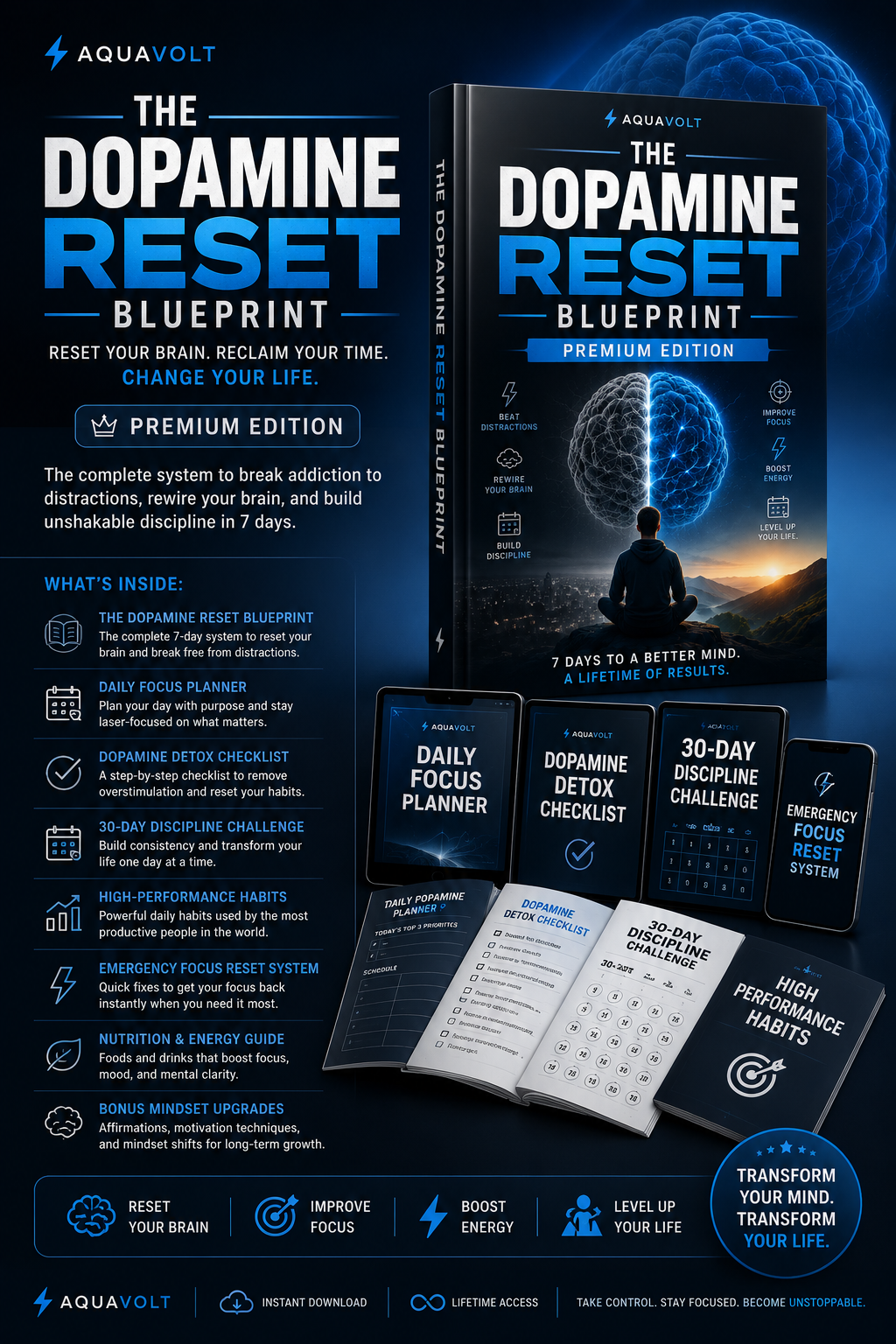 Aquavolt Dopamine Reset Blueprint Ebook Premium Edition